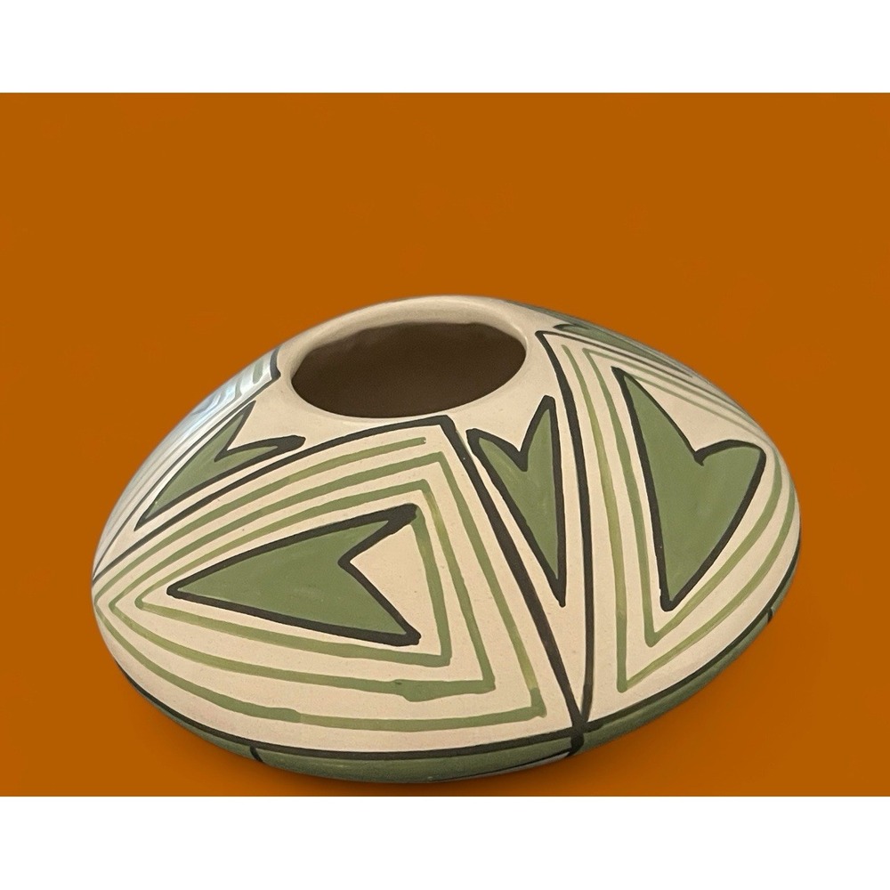 Mata Ortiz Pottery Seed Pot Abigail Marin Paquime Heart Mexican Folk Art Ceramic - Picture 2 of 8